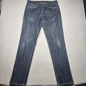 Levis 541 Jeans Mens 34x36* Blue Athletic Taper Dark Wash Denim Distressed Faded